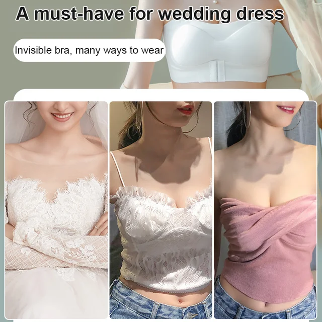 Push-up anti-slip strapless bra