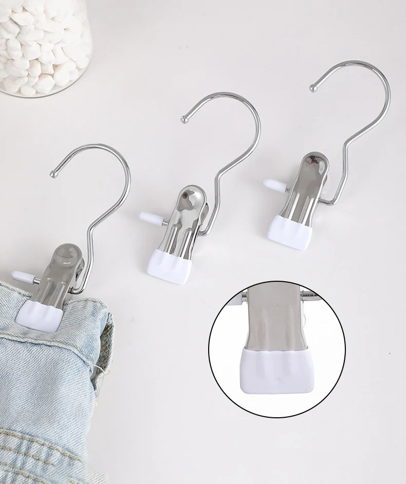 Anti rust Clip Space saving Clothespin Hat Pants Storage Hanging Travel Hook