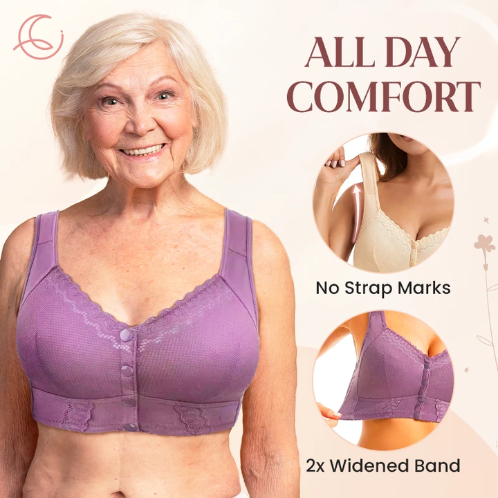 Front Closure Breathable Bra for Seniors