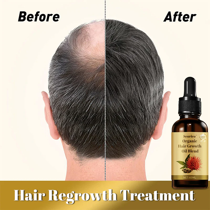 Organic hair growth oil blend