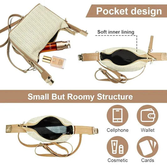 Stylish Crossbody Sling Bag for Women with Detachable Strap Buckle Design