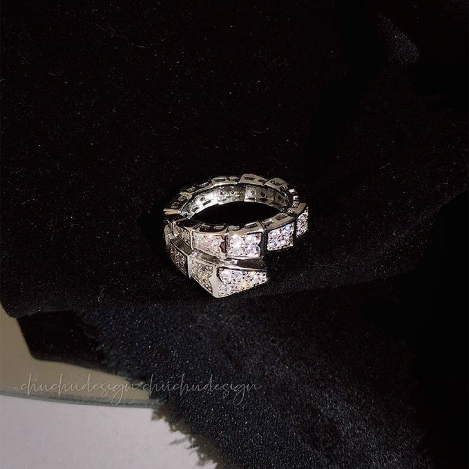 Zircon Snake Shaped Open Bracelet
