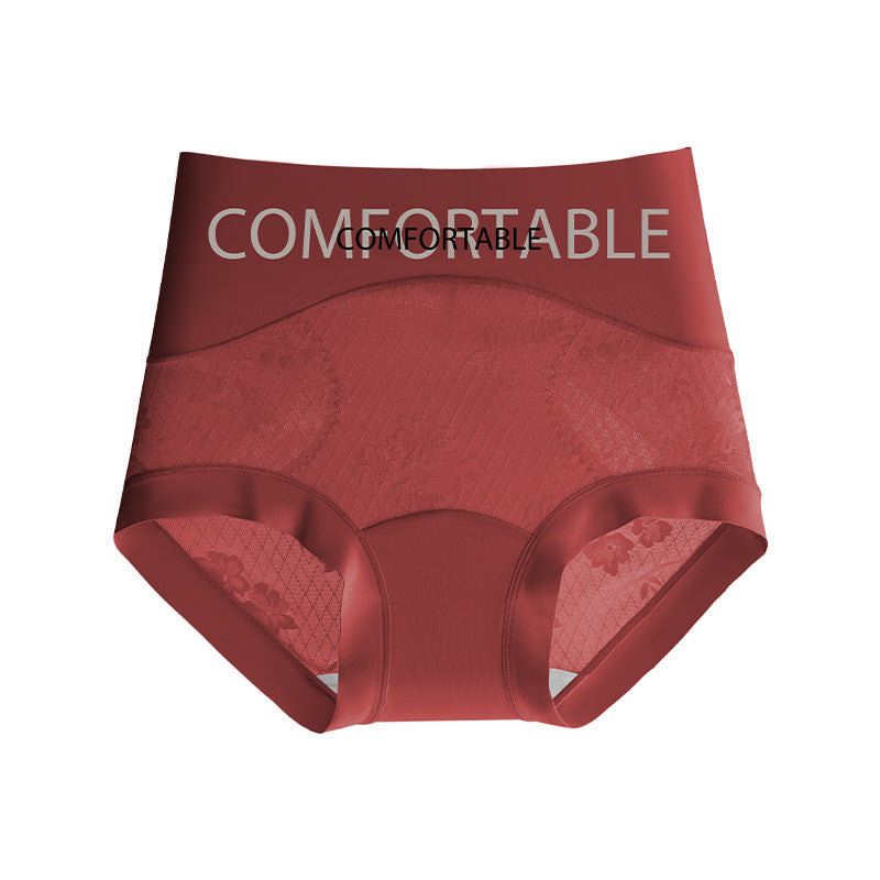 High waist seamless lace panties