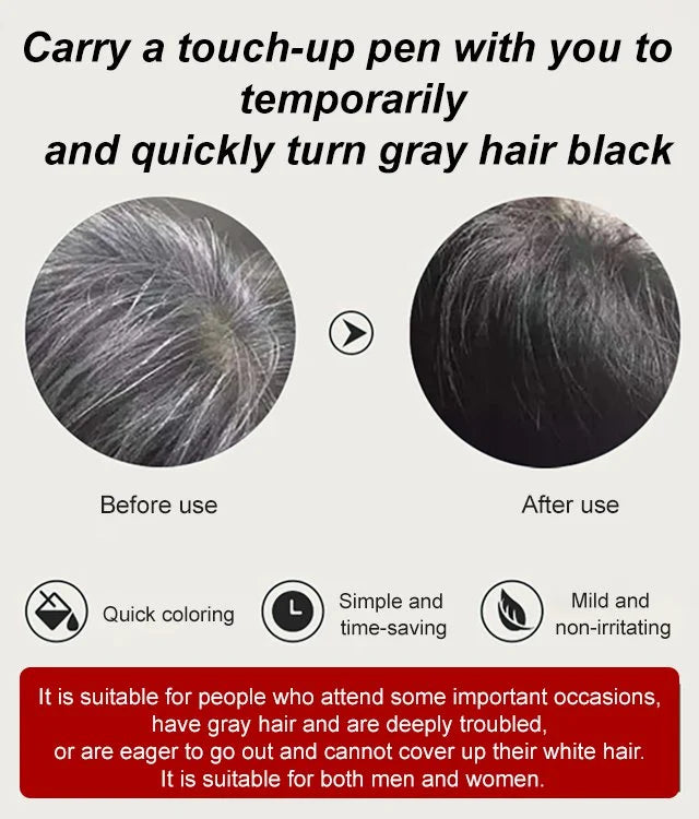 【 Color in 3 seconds 】 Cover white hair instant dye pen