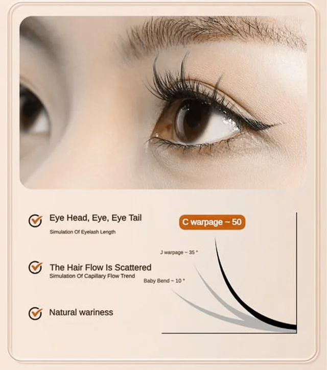 Double pointed wheat spike non stick large capacity single cluster eyelashes