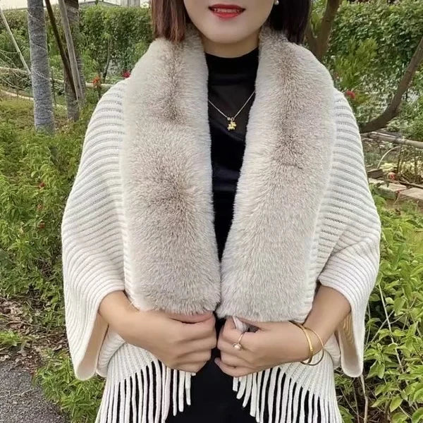Knitting Thick Womens Loose Shawl 💥