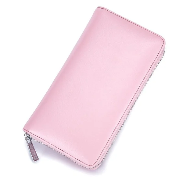 Unisex Anti Credit Card Fraud Multi compartment Genuine Leather Wallet