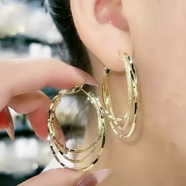 🎁2024-Christmas Hot Sale🎁Multi-layer Hoop Earrings