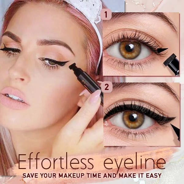 2024 Hot Sale Now🔥Dual-head Winged Stamp Liquid Eyeliner