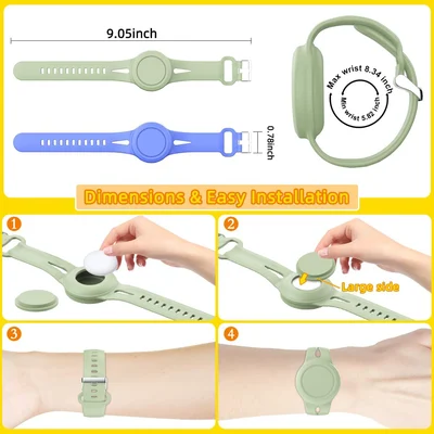 Kids Waterproof Silicone Anti loss Wristband