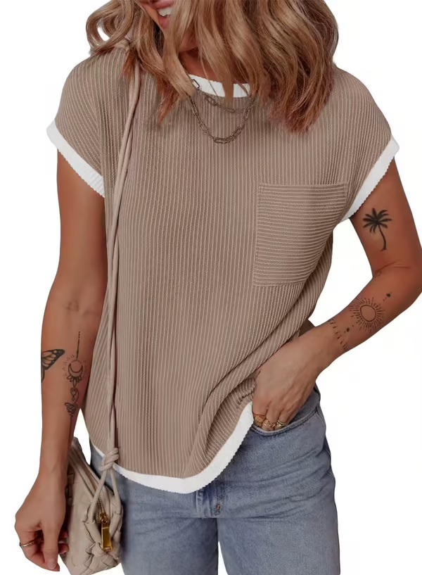 Womens Casual Short Sleeve Crewneck T Shirts