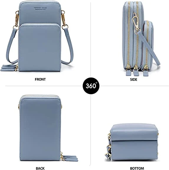 Leather Small Crossbody Bag Mini Messenger Shoulder Handbag
