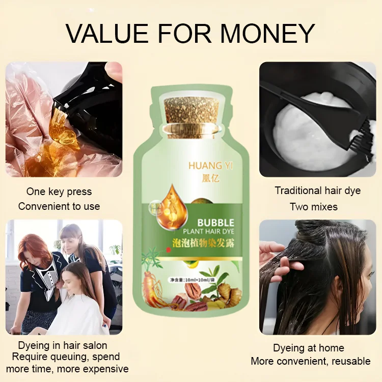 Plant ingredients DIY hair coloring shampoo