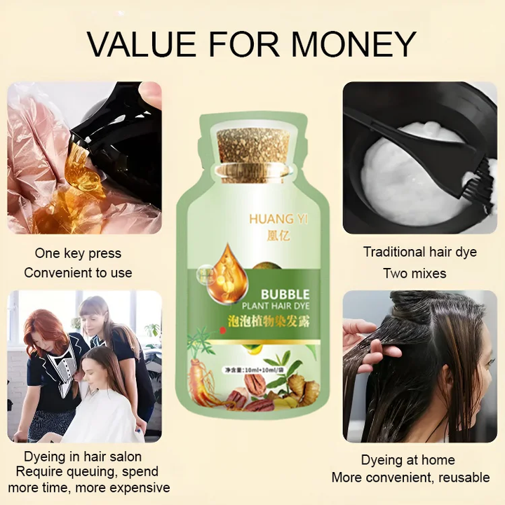 Plant ingredients DIY hair coloring shampoo