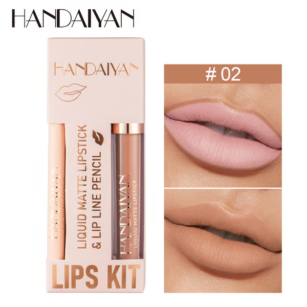 Lipstick Lip Liner Matte Waterproof Non-fading Non-stick Lipstick