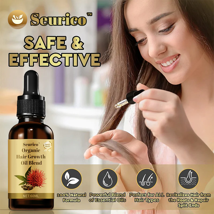 Organic hair growth oil blend