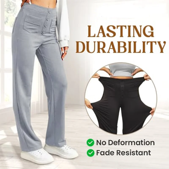 Womens Casual High Waist Stretch Pants