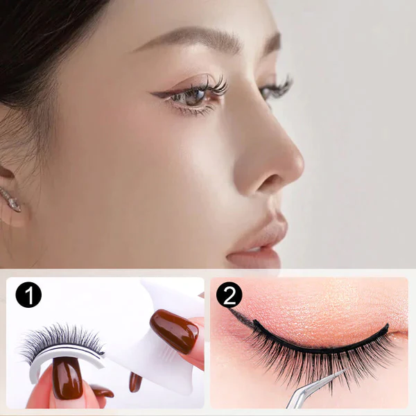 Glue free self adhesive false eyelashes