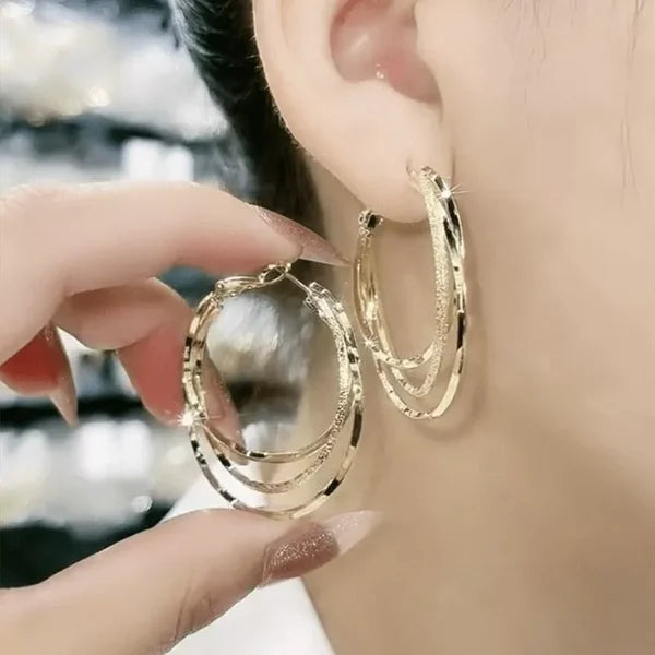 🎁2024-Christmas Hot Sale🎁Multi-layer Hoop Earrings