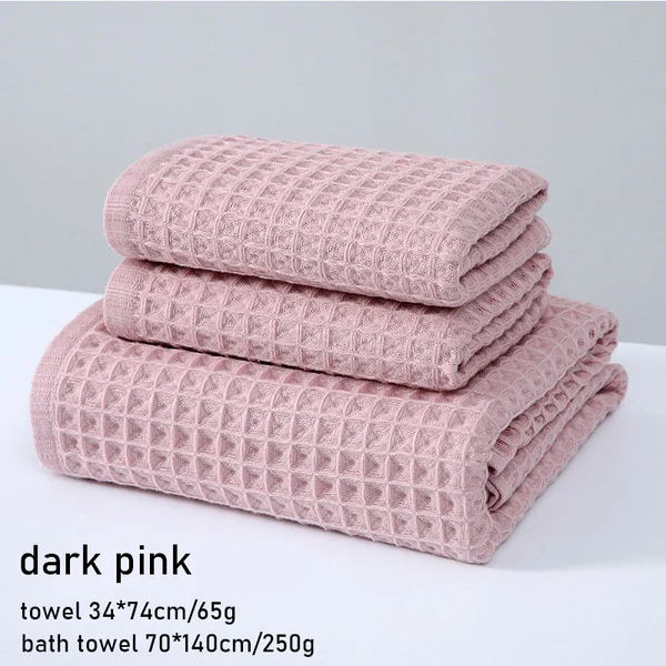 Super Absorbent Breathable Antibacterial Waffle Bath Towel