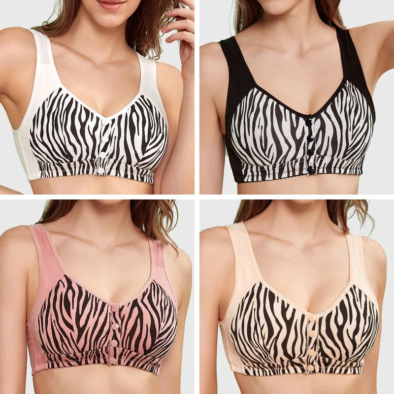 Front closure leopard print Acutefebruary bra