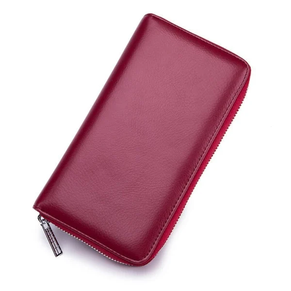 Unisex Anti Credit Card Fraud Multi compartment Genuine Leather Wallet