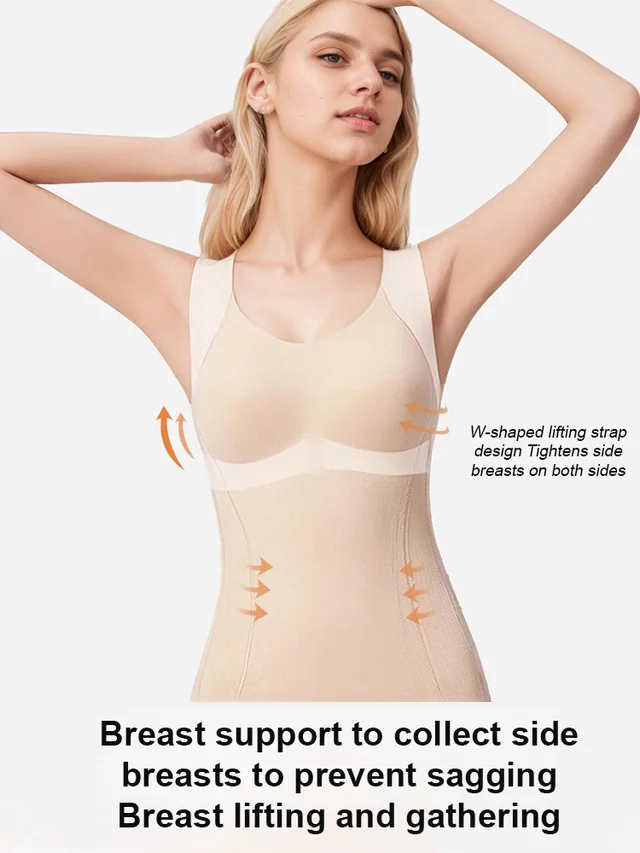 Seamless slimming one-piece body shaper