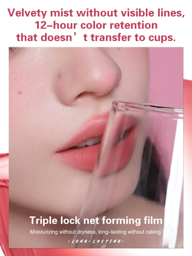 [Non stick cup, no fading]Lip powder cream