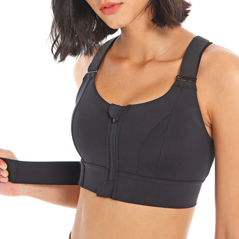 Criss Cross Back Sport Bra with Adjustable Straps
