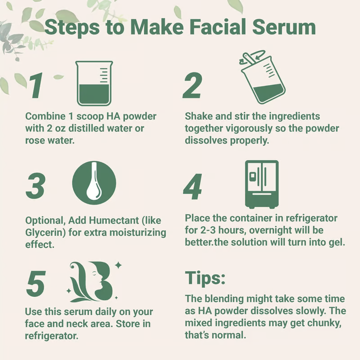 Micro Ingredients Hyaluronic Acid Powder DIY Facial Serum Skin Hydration Care Formula
