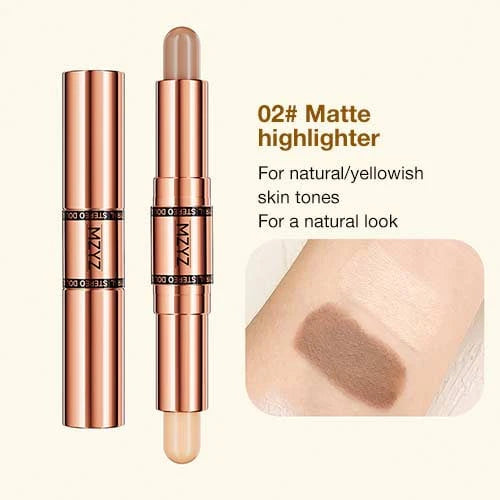 Double Head Makeup Stick-Highlighter & Contour-Fast and simple operation for beginners