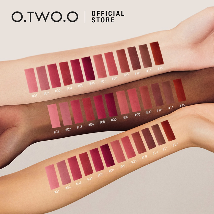 12 Colors Waterproof Lightweight Long-lasting Matte Lip Stain