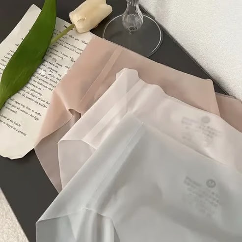 Ultra Thin Ice Silk Panties for Women  Leak Proof Non-Marking Invisible Breathable Sexy Briefs
