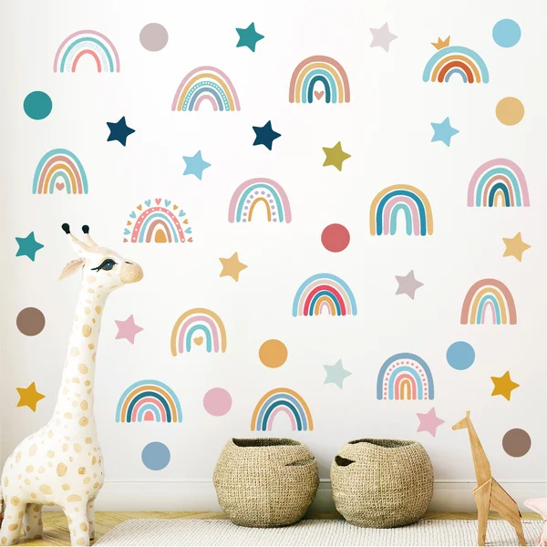 Adsorption Rainbow Glass Window Stickers