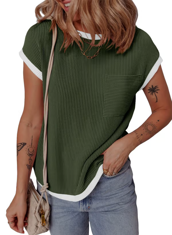 Womens Casual Short Sleeve Crewneck T Shirts