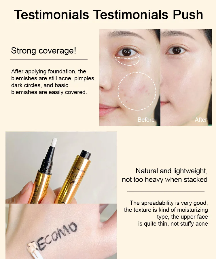 Brush-on concealer pen