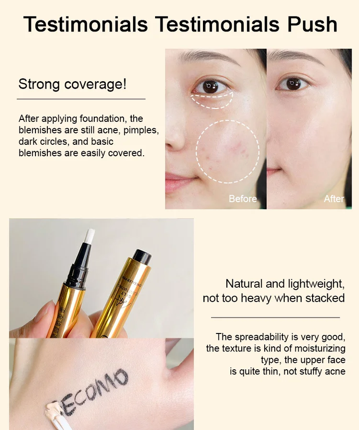 Brush-on concealer pen