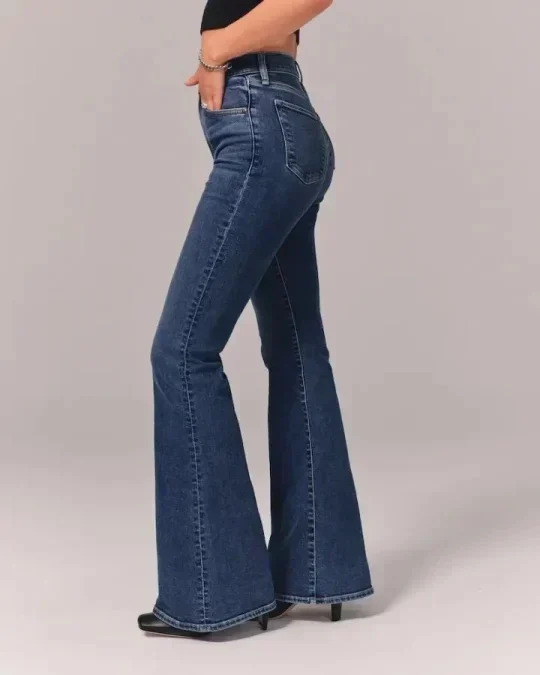 Womens 2024 Summer Ultra High Rise Stretch Flare Jean