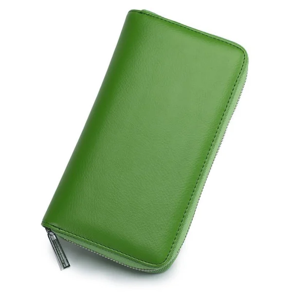 Unisex Anti Credit Card Fraud Multi compartment Genuine Leather Wallet