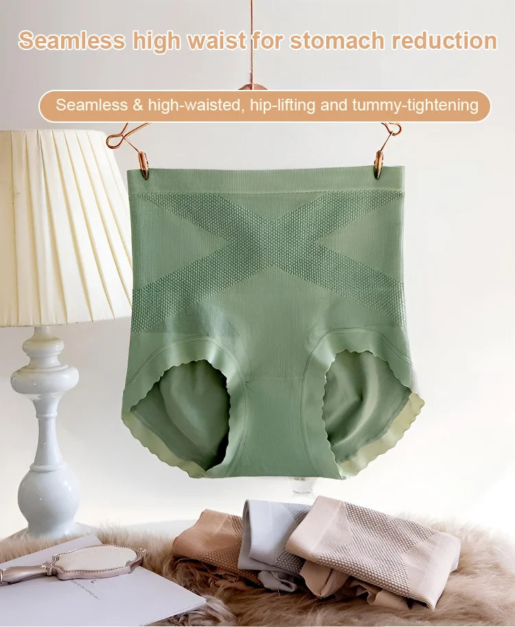 [ Antibacterial Mulberry Silk] High-waisted Tummy Control Shaping Briefs for Women