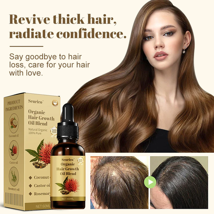 Organic hair growth oil blend