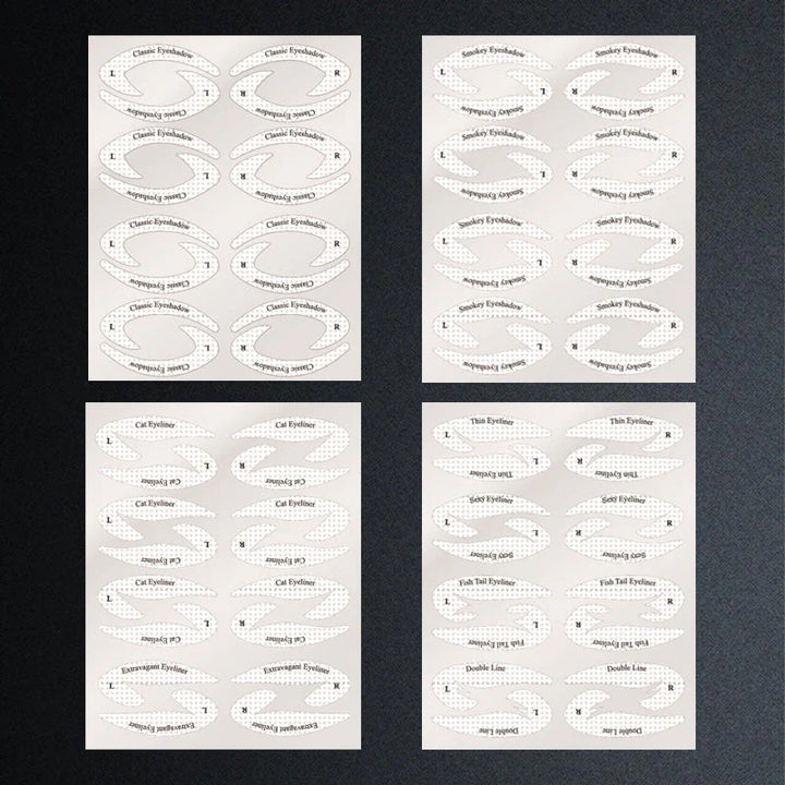 Eyeshadow/eyeliner makeup template stickers