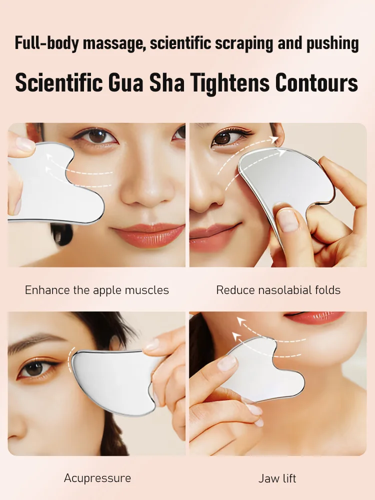1-Minute Firming Supermodel Heart-Shaped Dolphin Metal Gua Sha Tool