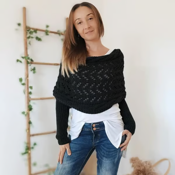 Knitted Wrap Shrugs For Women