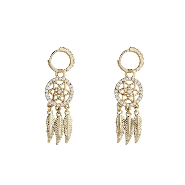 Dreamcatcher Golden Earrings