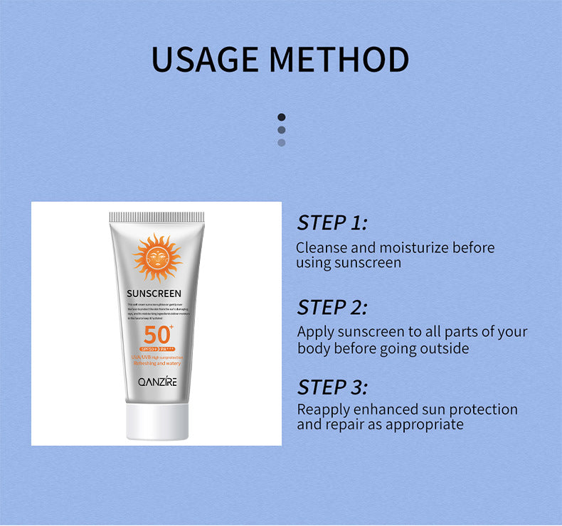 Hot selling sunscreen SPF50+PA+++ highly moisturizing sunscreen lotion for whole body and face
