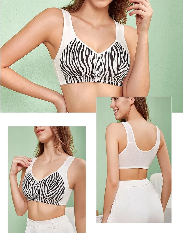 Front closure leopard print Acutefebruary bra