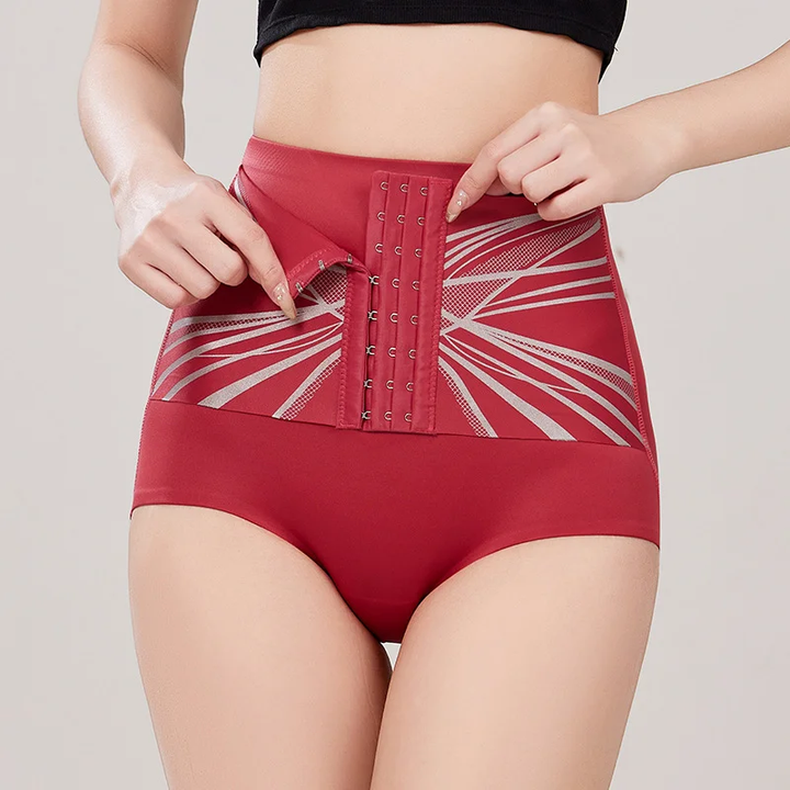 Fashionable waist buttoned tummy shaving pants