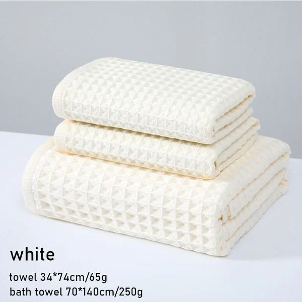 Super Absorbent Breathable Antibacterial Waffle Bath Towel