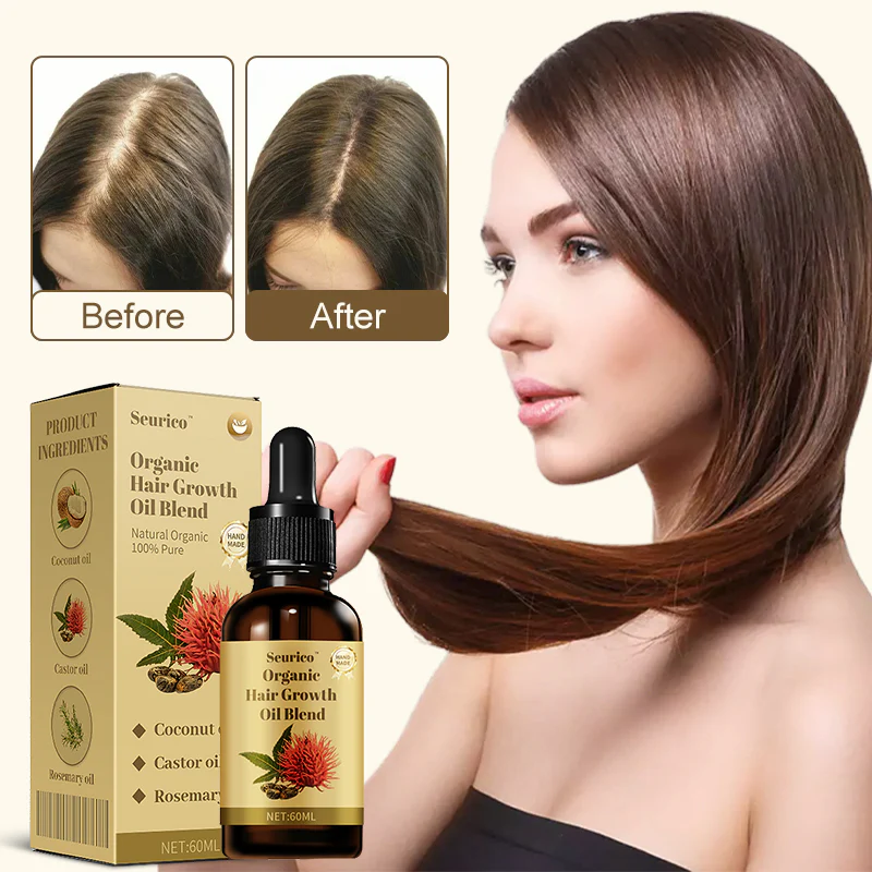 Organic hair growth oil blend